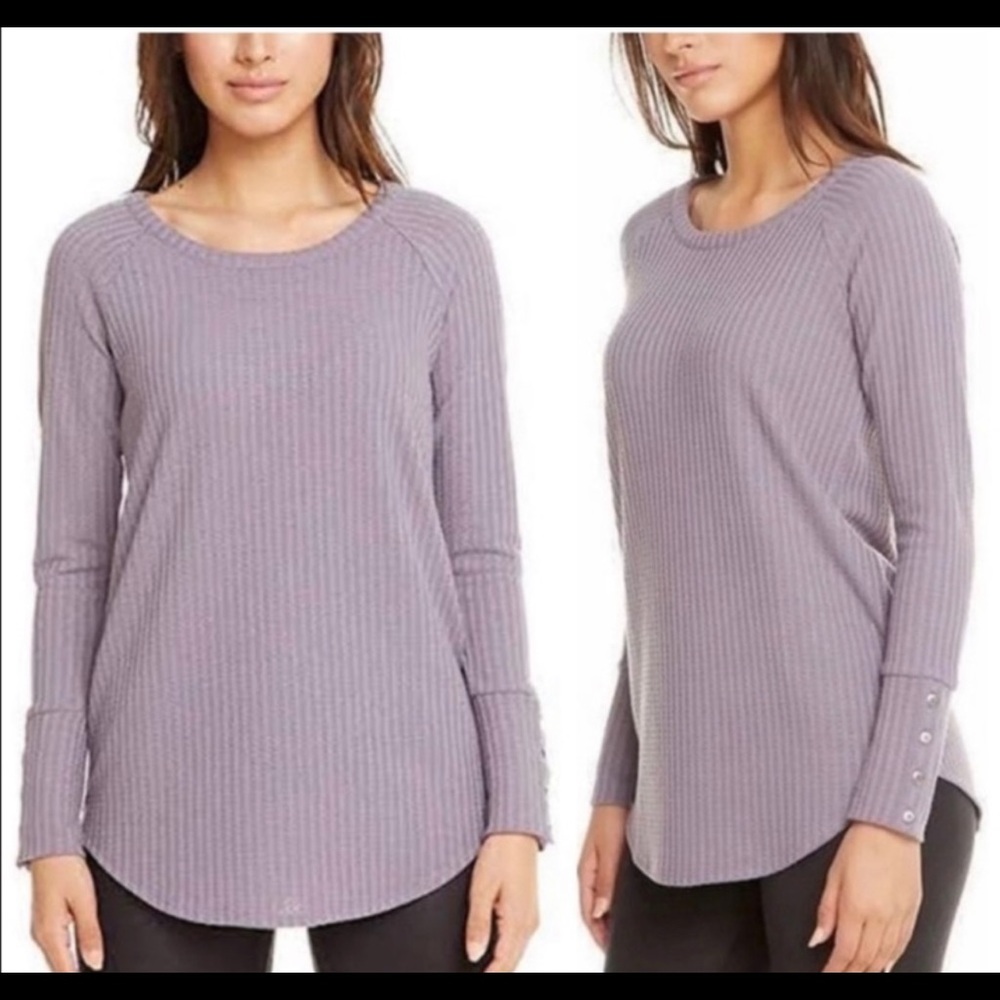 Chaser Thermal Waffle Knit Long Sleeve T Shirt L